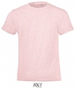 Camiseta Infantil Ajustada Jaspeada Regent - Color Rosa Jaspeado
